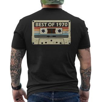 51Th Birthday 51 Year Old Music Cassette Best Of 1970 Men's T-shirt Back Print - Monsterry