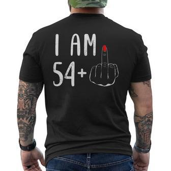 I Am 54 Plus 1 Middle Finger For A 55Th Birthday For Women Men's T-shirt Back Print - Seseable