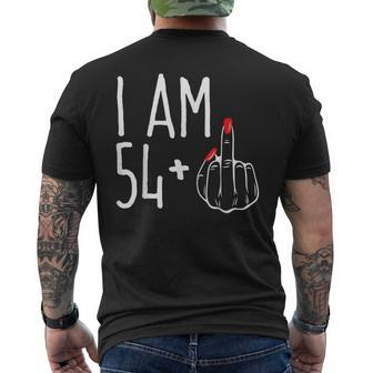 I Am 54 Plus 1 Middle Finger 55Th Women's Birthday Men's T-shirt Back Print - Monsterry