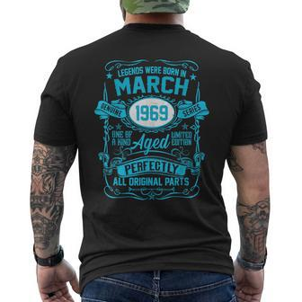 55Th Birthday 55 Years Old Legends Born March 1969 Men's T-shirt Back Print - Monsterry UK