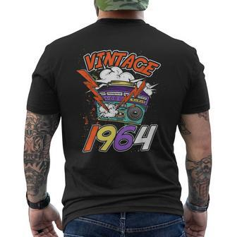 57Th Birthday Vintage Music 1964 Men's T-shirt Back Print - Monsterry
