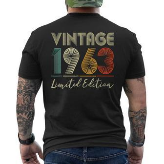 59 Year Old Vintage 1963 Limited Edition 59Th Bday Mens Back Print T-shirt - Thegiftio UK