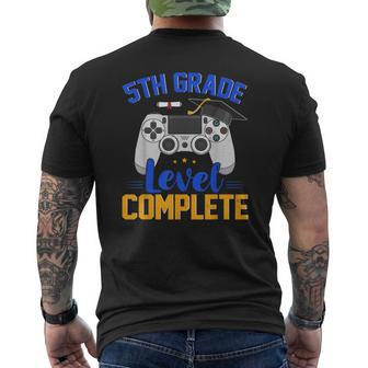 5Th Grade Level Complete Graduation Video Game Lover Mens Back Print T-shirt - Thegiftio UK