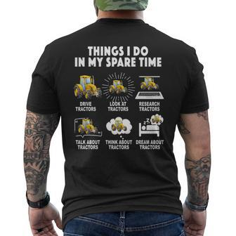 6 Things I Do In My Spare Time Tractor Farmers Men's T-shirt Back Print | Mazezy DE
