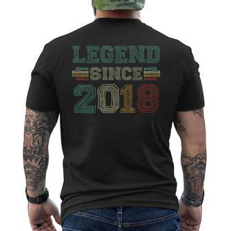 6 Years Old Legend Since 2018 6Th Birthday Men's T-shirt Back Print - Thegiftio UK