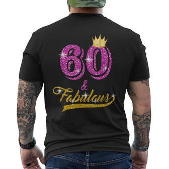 60 And Fabulous 60 Yrs Old B-Day 60Th Birthday Men's T-shirt Back Print - Thegiftio UK