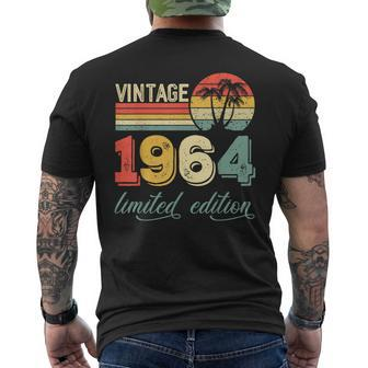 60Th Birthday Legend Since January 1964 60 Years Old Vintage Men's T-shirt Back Print - Thegiftio UK