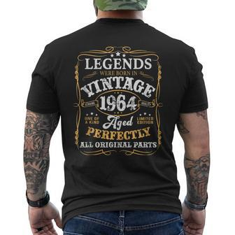 60Th Birthday For Legends Born 1964 60 Yrs Old Vintage Men's T-shirt Back Print - Monsterry AU