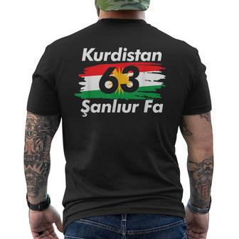 63 Sanliurfa Kurdistan Flag T-Shirt mit Rückendruck - Seseable
