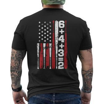 6432 Baseball Bat American Flag Boy Youth Women Men's T-shirt Back Print - Thegiftio UK