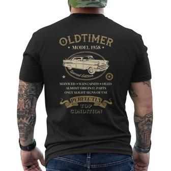 66Th Birthday Vintage Oldtimer Model 1958 Men's T-shirt Back Print - Monsterry UK