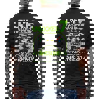 7 Year Old Boy Video Gamer Awesome Since 2017 7Th Birthday Men's T-shirt Back Print | Seseable UK