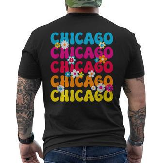 70S Chicago Men's T-shirt Back Print - Thegiftio UK
