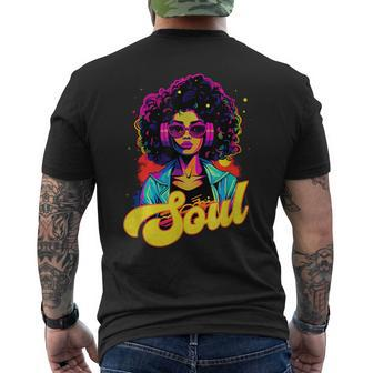 70S Funk Soul Afro Retro Vintage Men's T-shirt Back Print - Monsterry CA