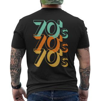The 70S In Large Letters 70'S Lover Vintage Fashion Men's T-shirt Back Print - Monsterry