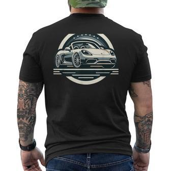 718 Boxster Sports Car Men's T-shirt Back Print - Monsterry