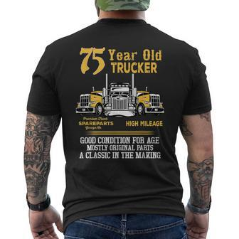 75 Year Old Trucker 75Th Birthday Dad Grandpa Men's T-shirt Back Print - Monsterry UK