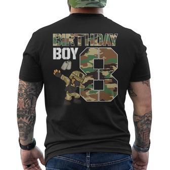 8 Year Old Boy Military Army 8Th Birthday Boy Men's T-shirt Back Print - Monsterry CA