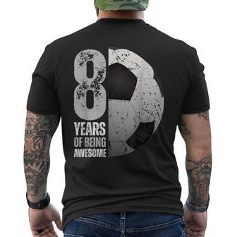 8 Year Old Soccer 8Th Birthday Player B-Day Party Men's T-shirt Back Print - Thegiftio UK