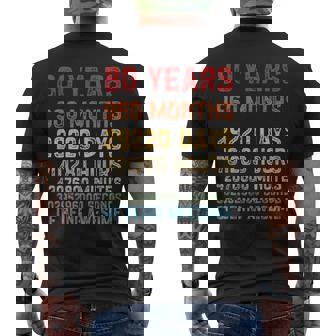 80 Ans 960 Mois D'être Génial Pour Les Personnes Âgées T-shirt imprimé au dos - Cadeauxyz