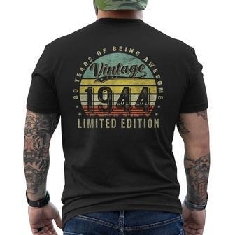 80 Year Old Vintage 1944 Limited Edition 80Th Birthday Men's T-shirt Back Print - Monsterry UK