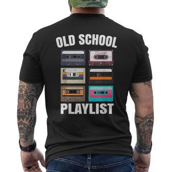 80Er 90Er Mixtape Playlist Kassette Oldschool T-Shirt mit Rückendruck - Seseable