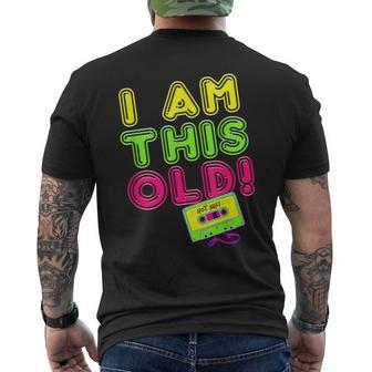 80S Birthday Party Retro Cassette Tape Dj 40 50 60 Years Old Men's T-shirt Back Print - Monsterry DE