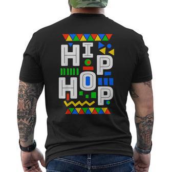 80'S Hip Hop Party Vibes Dashiki Pattern Costume Men's T-shirt Back Print - Monsterry DE