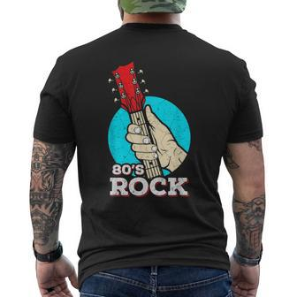 80S Rock And Roll Vintage Music Guitar Band Men's T-shirt Back Print - Monsterry CA