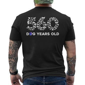 80Th Birthday T 560 Dog Years Old Men's T-shirt Back Print - Monsterry DE
