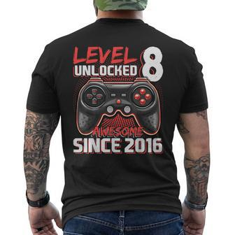 8Th Birthday Gamer 8 Year Old Bday Boy Eight Son Men's T-shirt Back Print - Monsterry UK