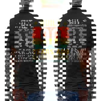 90 Years Old Built 90 Years Ago 90Th Birthday Men's T-shirt Back Print - Thegiftio
