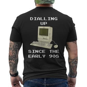 90S Nostalgia Dial Up Retro Computer Men's T-shirt Back Print - Monsterry AU