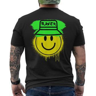 90S Raver House Music Graffiti Edm Dance Ravers Men's T-shirt Back Print - Thegiftio UK