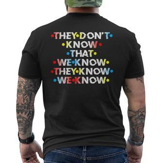 90'S Sitcom They Don't Know Friendship Men's T-shirt Back Print - Monsterry