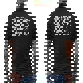 972 Code Régional Dallas Tx Téléphone Mobile Indicatif Régional 972 T-shirt imprimé au dos - Cadeauxyz