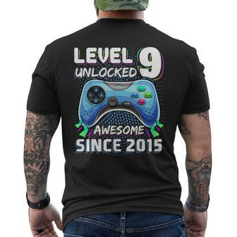 9Th Birthday Gamer 9 Year Old Bday Boy Nine Son Men's T-shirt Back Print - Monsterry