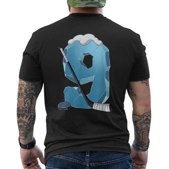 9Th Birthday Ice Hockey Men's T-shirt Back Print | Mazezy DE