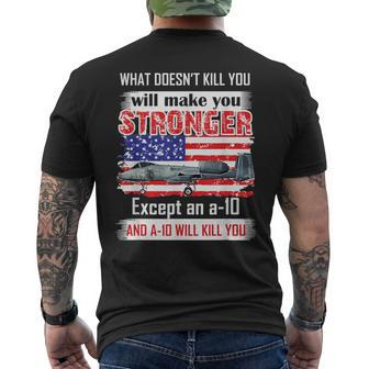 A-10 Warthog Thunderbolt For Military Aviation Men's T-shirt Back Print - Monsterry