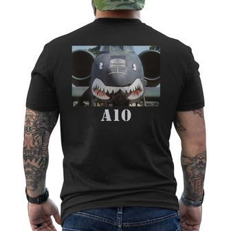 A10 Warthog Airplane Military Aviation Men's T-shirt Back Print - Monsterry