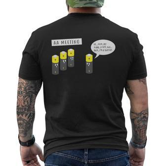 Aa Meeting Alcohol Drinking Mens Back Print T-shirt - Thegiftio UK