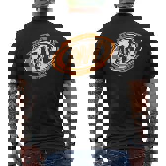 A&W Mens Back Print T-shirt - Thegiftio