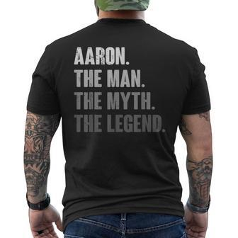 Aaron The Man The Myth The Legend For Aaron Men's T-shirt Back Print - Seseable