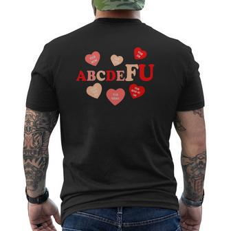 Abcdefu Valentines Retro Hearts Valentine Candy Mens Back Print T-shirt - Thegiftio UK