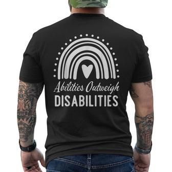 Abilities Outweigh Disabilities Special Education Teach Sped Men's T-shirt Back Print - Monsterry DE