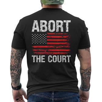 Abort The Court Reproductive Rights Usa Flag Distressed Mens Back Print T-shirt - Thegiftio UK
