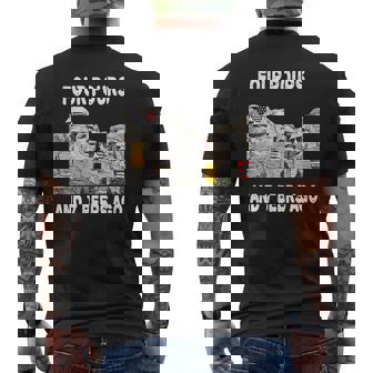 Abraham Drinkin Ben Drankin Mount Rushmore Usa Mens Back Print T-shirt - Thegiftio