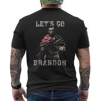 Abraham Lincoln Veteran Let’S Go Brandon Men's T-shirt Back Print - Monsterry CA