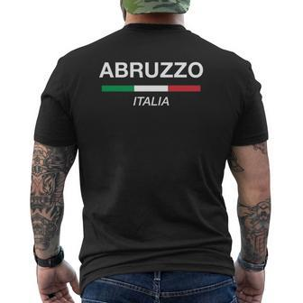 Abruzzo Italian Name Italy Flag Italia Family Surname Mens Back Print T-shirt - Thegiftio UK