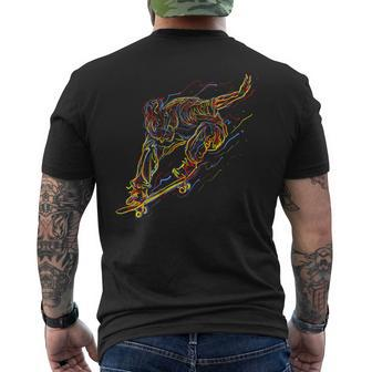 Abstract Skateboarding Men's T-shirt Back Print - Thegiftio UK